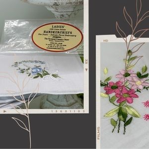 Ladies Embroidered Cotton Handkerchiefs